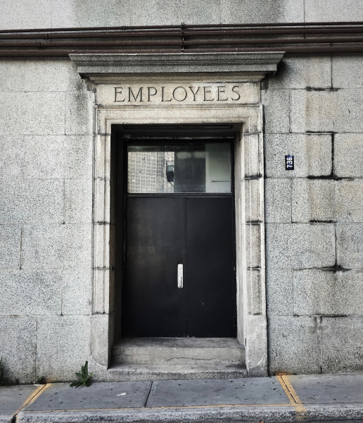 Employee entrance door. Find more images at www.Unsplash.com